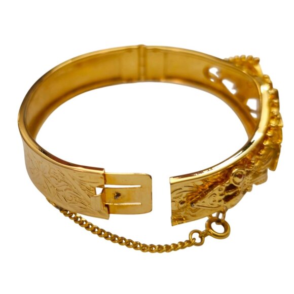 Kirks Folly Hinge Bangle Rhinestone Star Bracelet - Picture 6 of 10